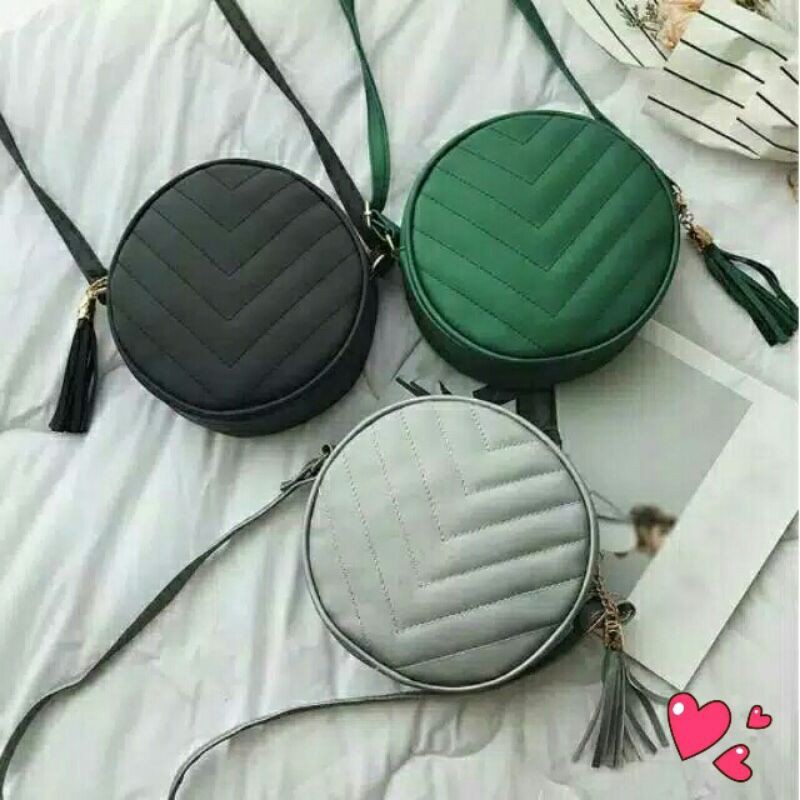 Tas Selempang Bulat ZIG-ZAG NEW