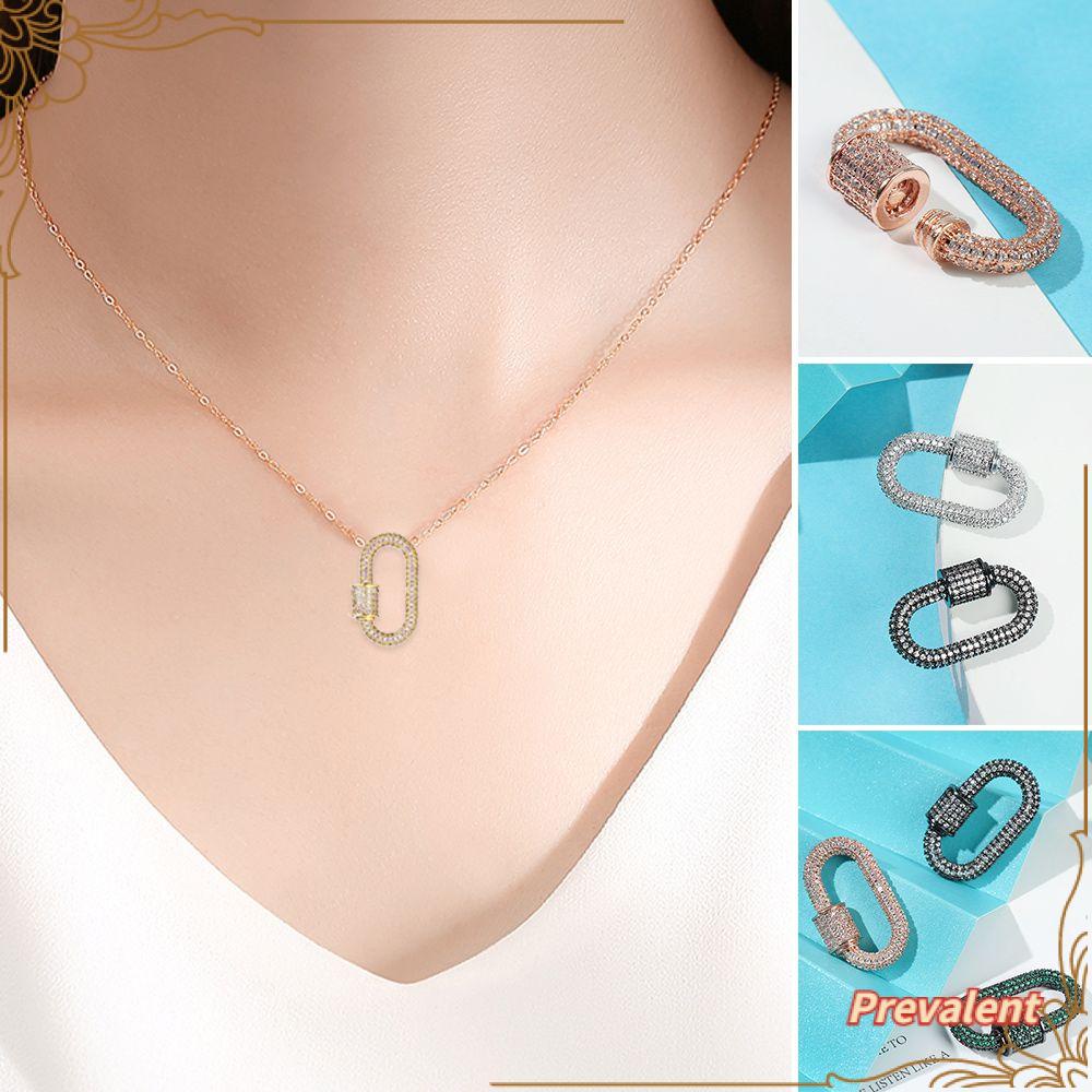 Preva Gesper Gelang / Kalung Bentuk Spiral Hias Berlian Imitasi Handmade