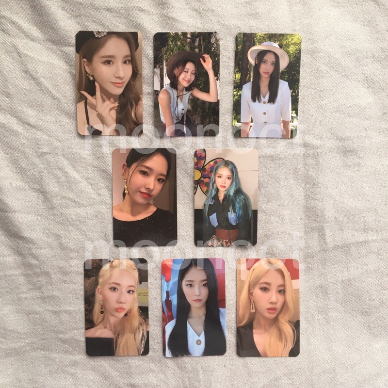 wts/wtt loona 12:00 photocard (heejin, yves, jinsoul, olivia hye, gowon, kim lip, hyunjin)