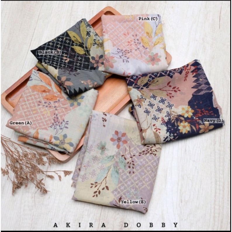 Hijab segi empat akira dobby jahit tepi