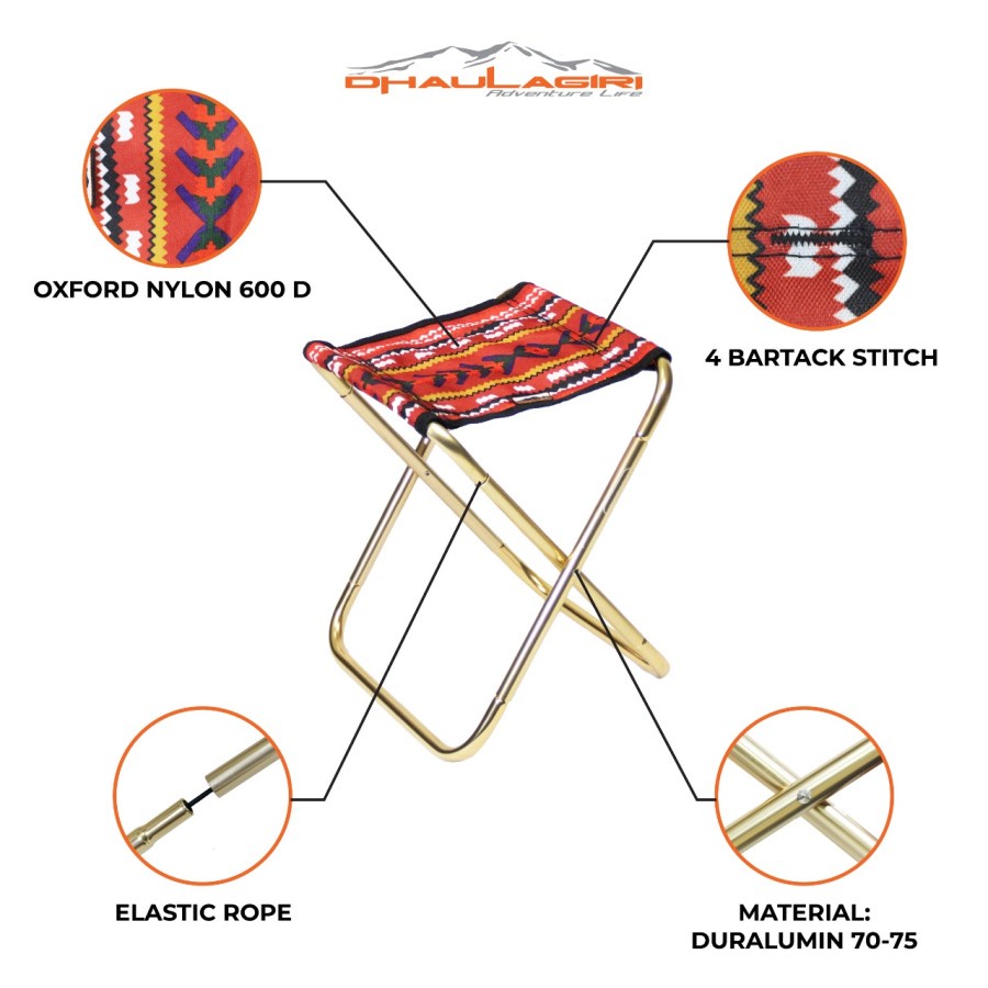 Kursi Lipat Etnik Dhaulagiri 109 - Dhaulagiri folding chair 109 ethnic