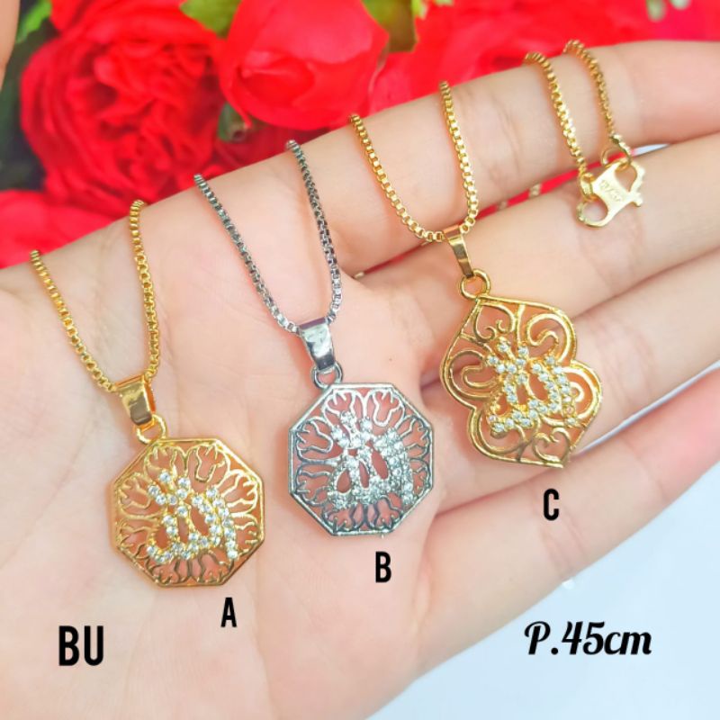 Kalung Dewasa Lafat Allah SWT 3 varian tidak karat *COD*