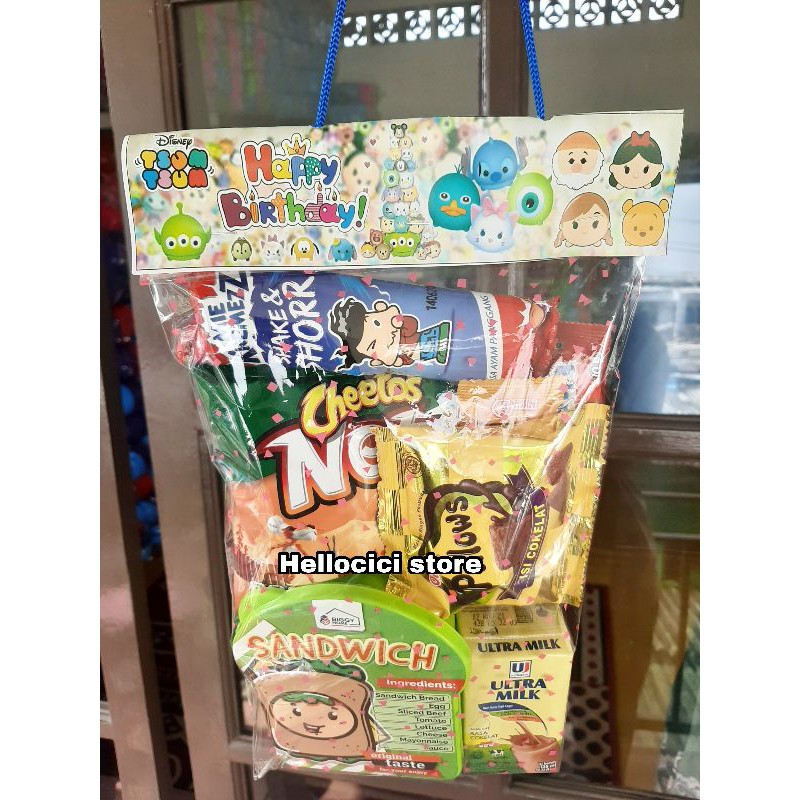 PARCEL BINGKISAN SNACK NEMTEK + LUNCH BOX ULANG TAHUN