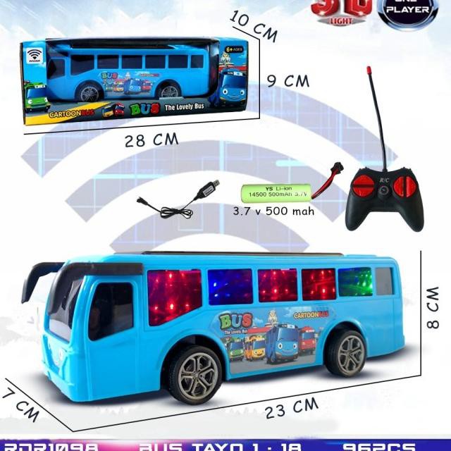 POMPOM - MAINAN ANAK RC BUS TAIO THE LOVELY BUS 1:18