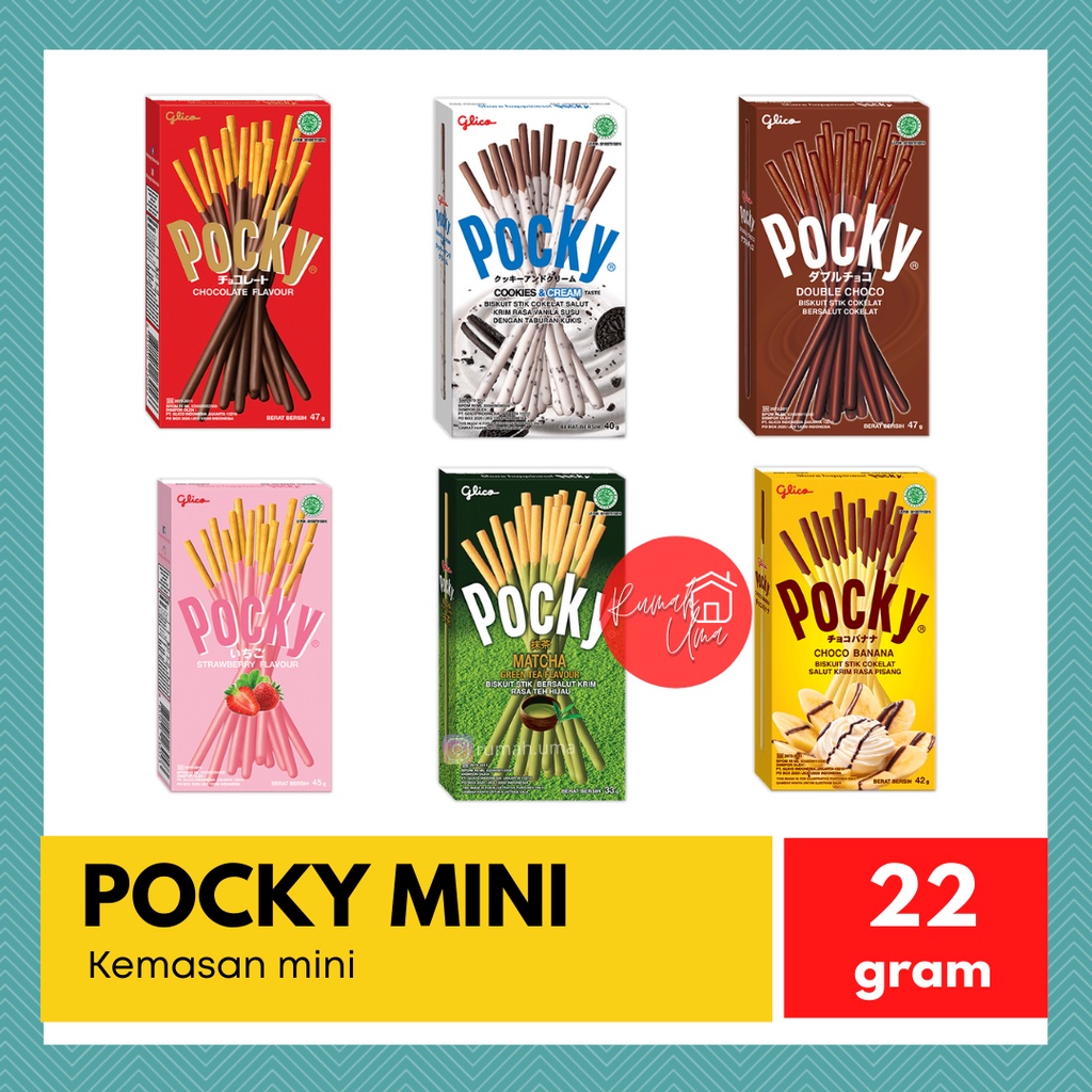 

Glico Pocky Mini Camilan Cemilan Snack Makanan Ringan Biskuit Stik Glico Wings 22g