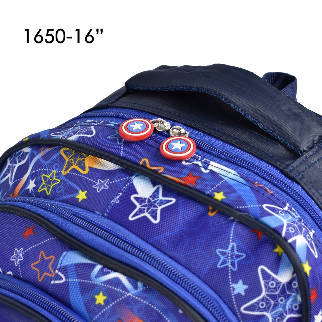 (RF) Tas Ransel Sekolah Cartoon 1650 Ransel Anak Cowok Tas Ransel Cewek Fashion Motif Captain America,Frozen,Spiderman Dan Unicorn