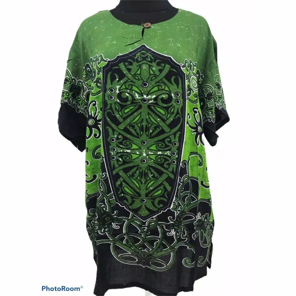Promo Atasan Pria Baju Bali Motif Perisai Dasar Warna Random