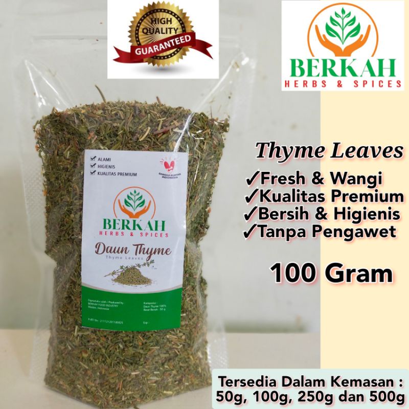 

Daun Thyme Leaves Kering 100gr Kualitas Premium Terbaik Halal Tanpa Pengawet