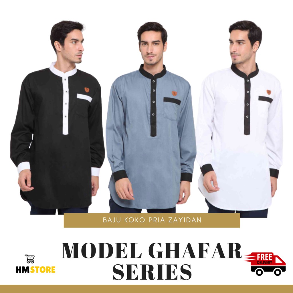 Baju Koko Gamis Muslim Pria - Ghafar Zayidan
