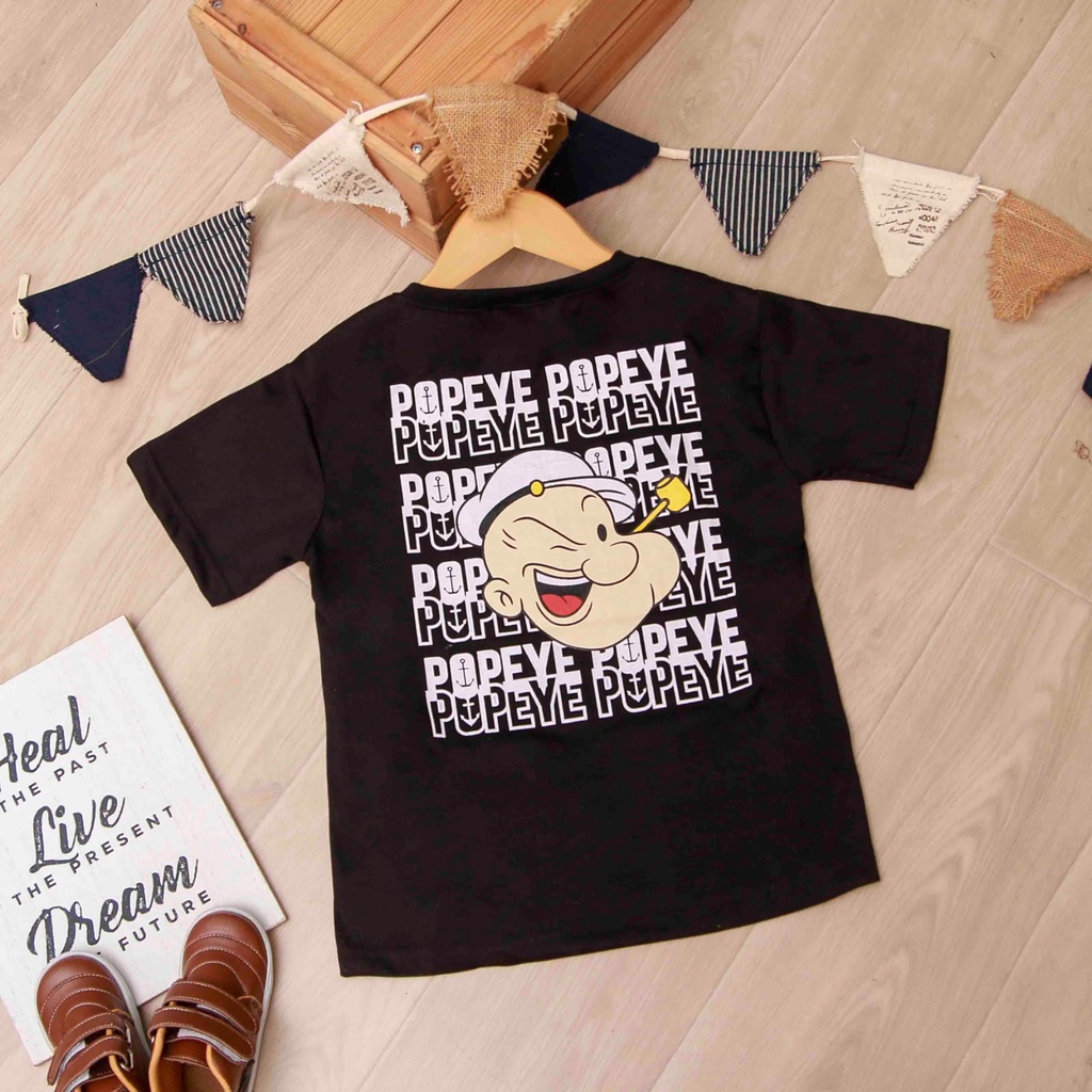 Jikialiang - KAOS ANAK LAKI LAKI &amp; PEREMPUAN USIA 1-8 TAHUN GAMBAR POPEYE