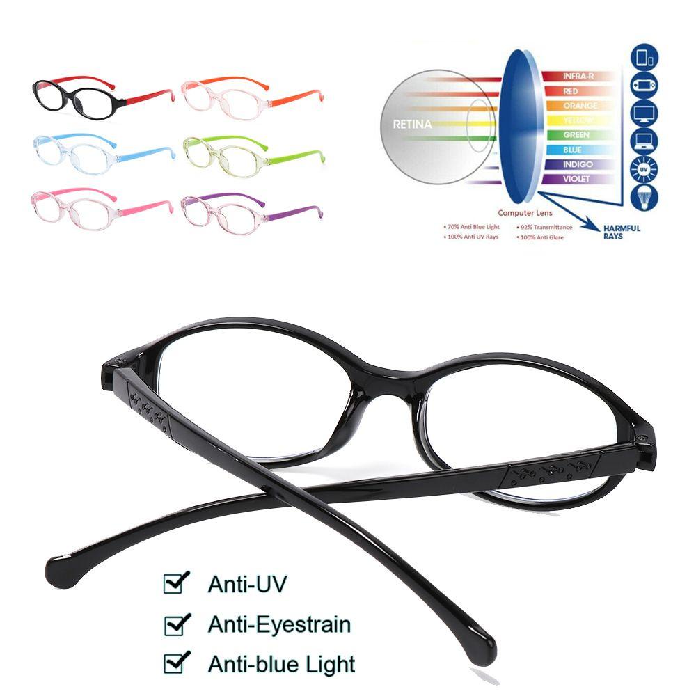 Kacamata Anti Blue Light Populer Cermin Datar Anti UV Transparan Anak Eyeglasses