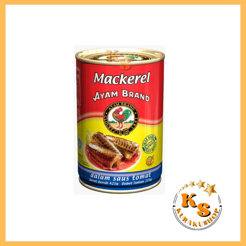 

MACKEREL DALAM SAUS TOMAT AYAM BRAND 425 GRAM / MAKAREL / MACKAREL