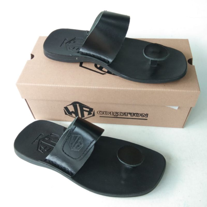 Sandal pria casual model jamur kulit asli terbaru