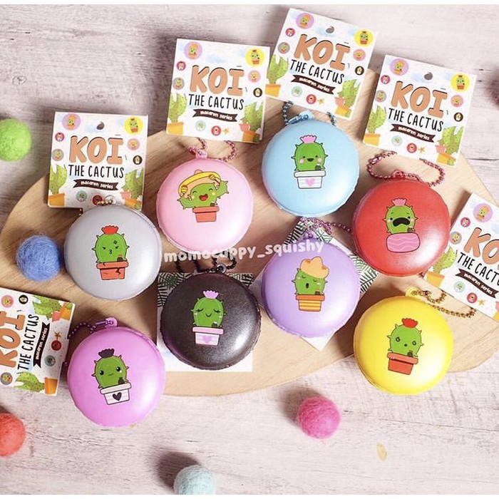 TERBARU/   Squishy licensed koi the cactus macaroon by momocuppy_squishy
