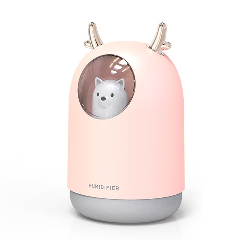 Humidifier Ultrasonic Aromatherapy Oil Pet Desaign 300 ml bisa digunakan sebagai lampu tidur FREE USB