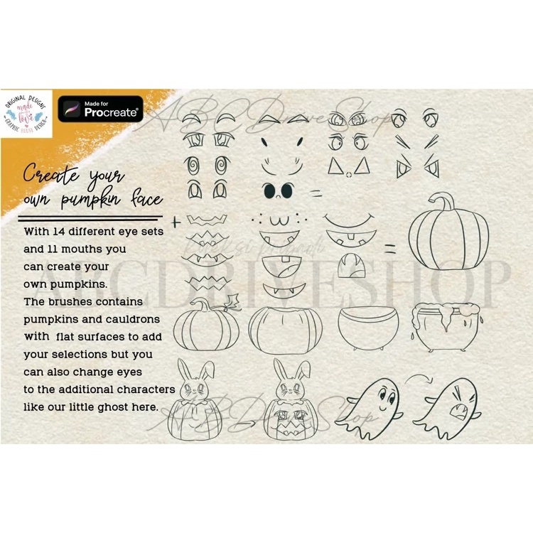 Procreate Brush - Halloween Procreate Stamp Brushes