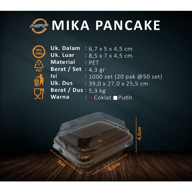 Mika Pancake Durian  Mika Kue Mini  Isi 50pcs