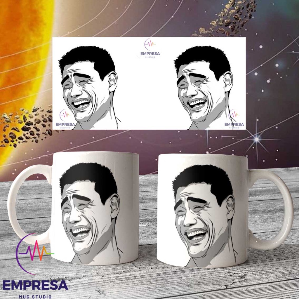 Yao Ming Illustration Vadivelu Rage Comic Sarcasm Joke Comedian Face People Monochrome Mug