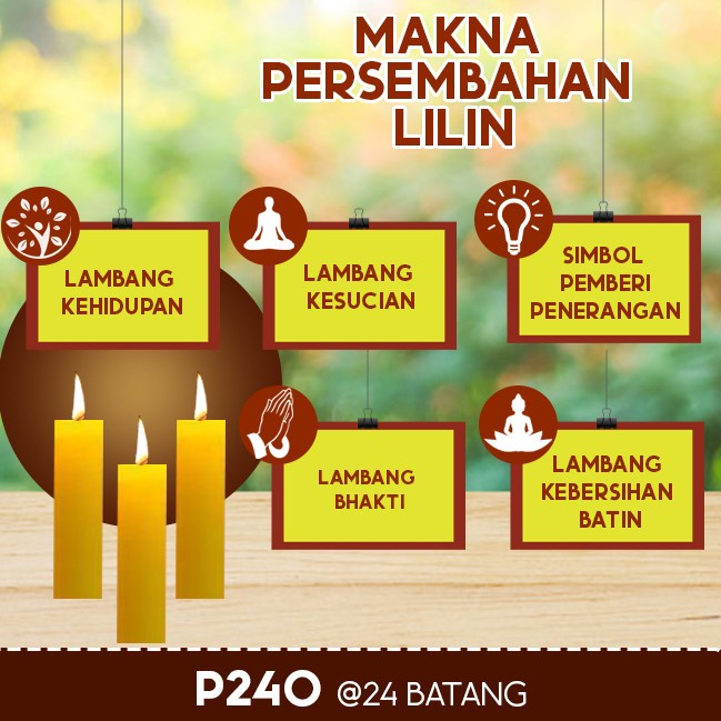 Lilin Batang Sembahyang Sukhavati P240 Kuning