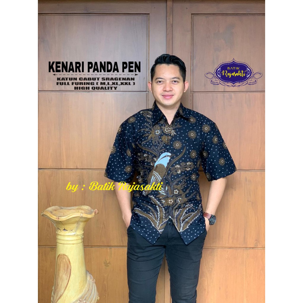 KENARI PANDA RAJASAKTI KEMEJA BATIK SOLO PRIA LENGAN PENDEK LAPIS FURING ATASAN BATIK PREMIUM MODERN KATUN HALUS BAHUWIRYA  BANAMITRA BANAMITRA PUTIH BANGSAWAN BAYU PUTRA BERLIAN BIRU BHARATAYUDA BIMASENA BIRENDRA BIRU INDAH BRAHMAKERTA BRAHMAKERTA MERAH