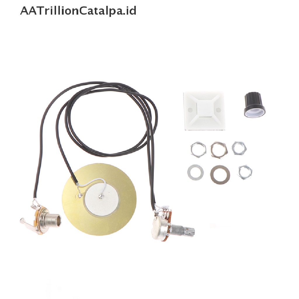 Aatrillioncatalpa Transducer Prewired Gitar Pickup Piezo Dengan Output Jack 6.35MM