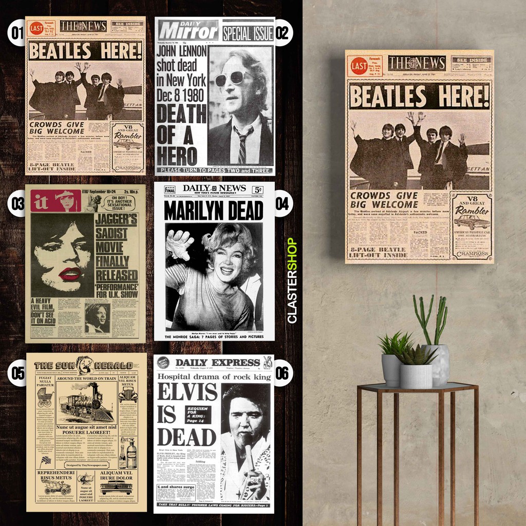 POSTER KORAN VINTAGE POPULER Poster Dinding Aesthetic Poster Aesthetic Poster Murah Poster Retro Vin