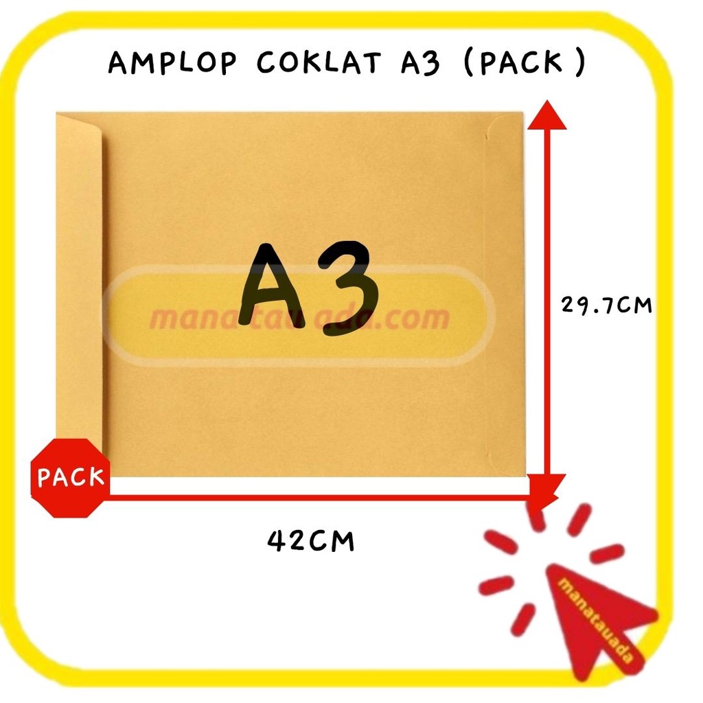 

AMPLOP COKLAT UK A3 42x29.7 PACK NEURO 信封