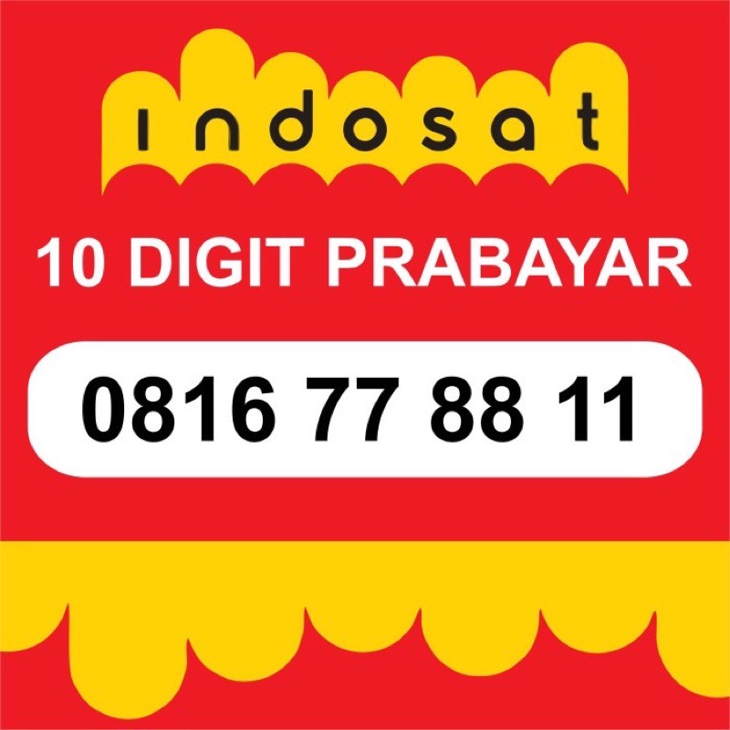 Indosat Cantik 10 Digit prabayar - 0816 77 88 11