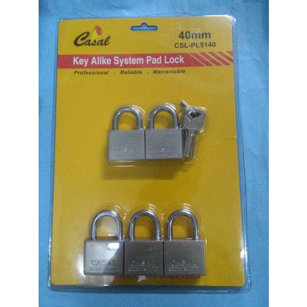 Gembok set masterkey 40 mm pendek