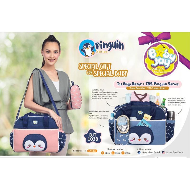 BABY JOY-TAS BABY JOY PINGUIN SERIES BJT 1038-TAS BAYI PLUS TAS BOTOL