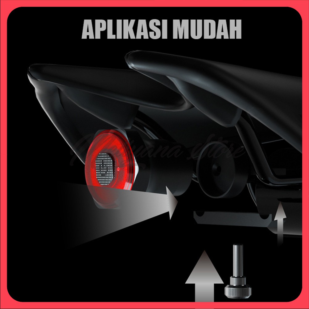 Smart Brake LED Taillight Lampu Belakang Sepeda MEROCA Otomatis Pintar