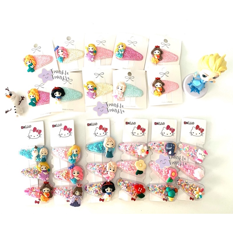 Hair Clip Princess / Jepit Rambut Anak / Hair Clip Kitty 1 set 3 pcs