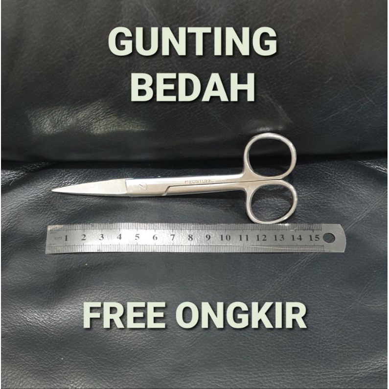 GUNTING BDH LURUS 14 CM STAINLESS STEEL TAJAM