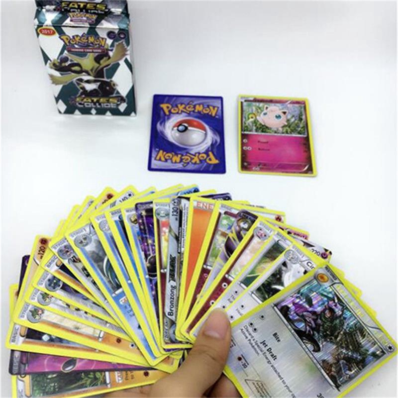 100pcs/60pcs/20pcs Lot Kartu Pokemon EX 13mega+47monster Saku Game Trading Flash Basic