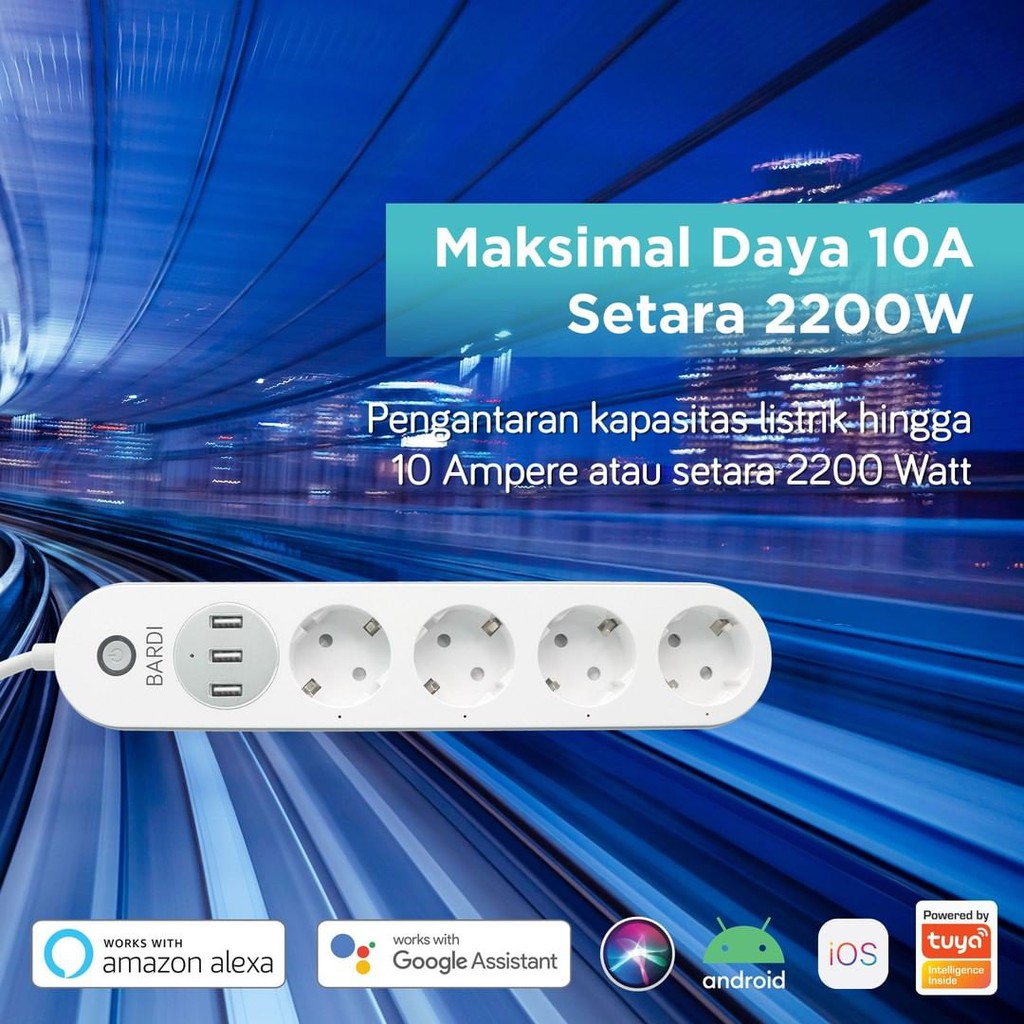 BARDI Smart Extension Power Strips Stop Kontak [Wifi] Colokan Listrik