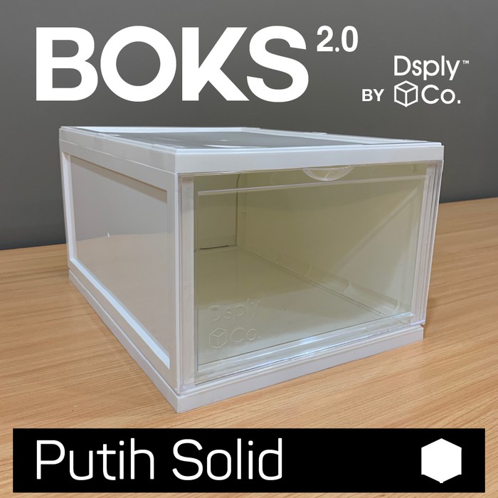 Langsung Order Kotak Sepatu BOKS - Putih, Solid Terlaris