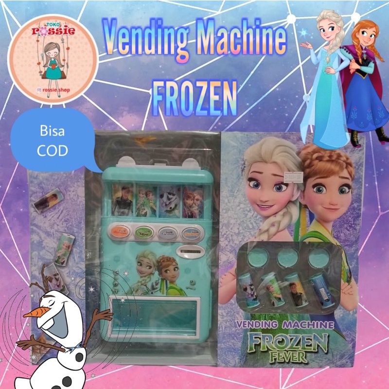 Ready Mainan Vending Machine Mainan Mesin Minuman DrinkbFrozen Murah/Mainan Frozen/Koleksi Barang Fr