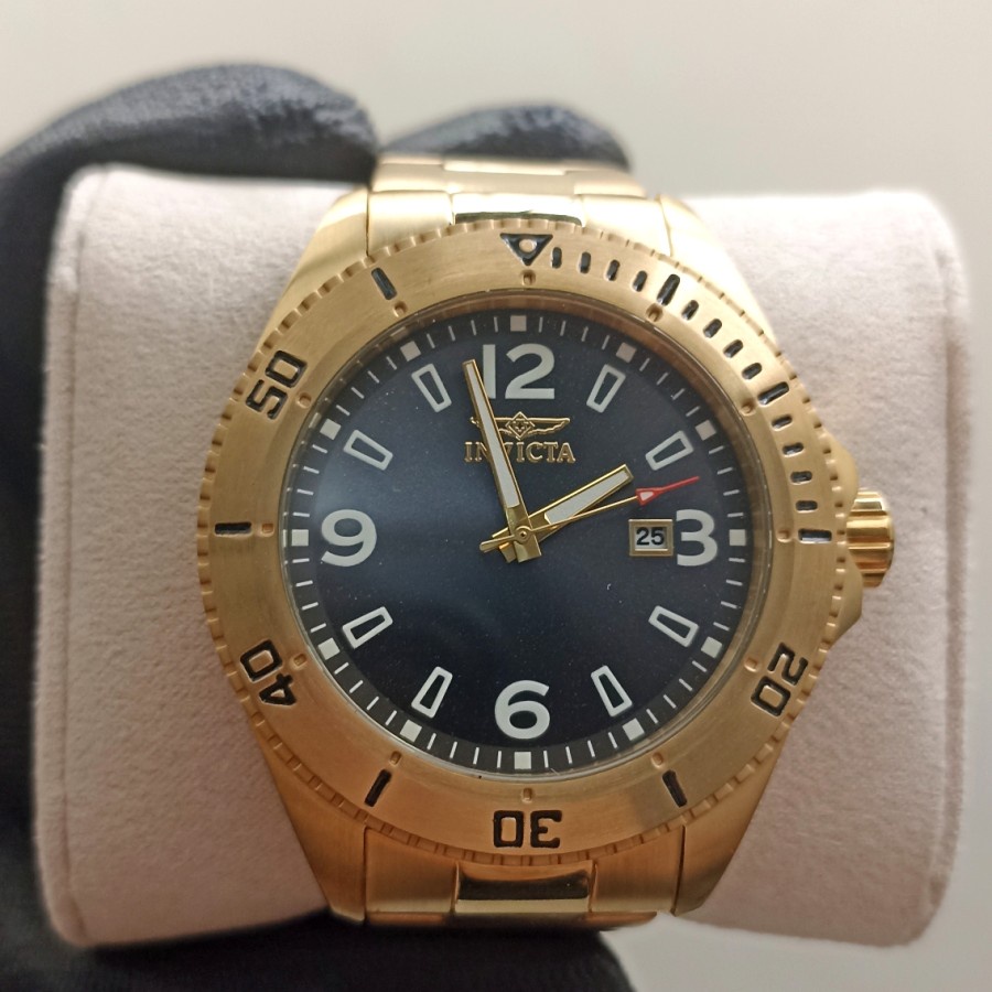 Jam Tangan Emas Pria Fashion Branded Invicta Pro Diver Quartz