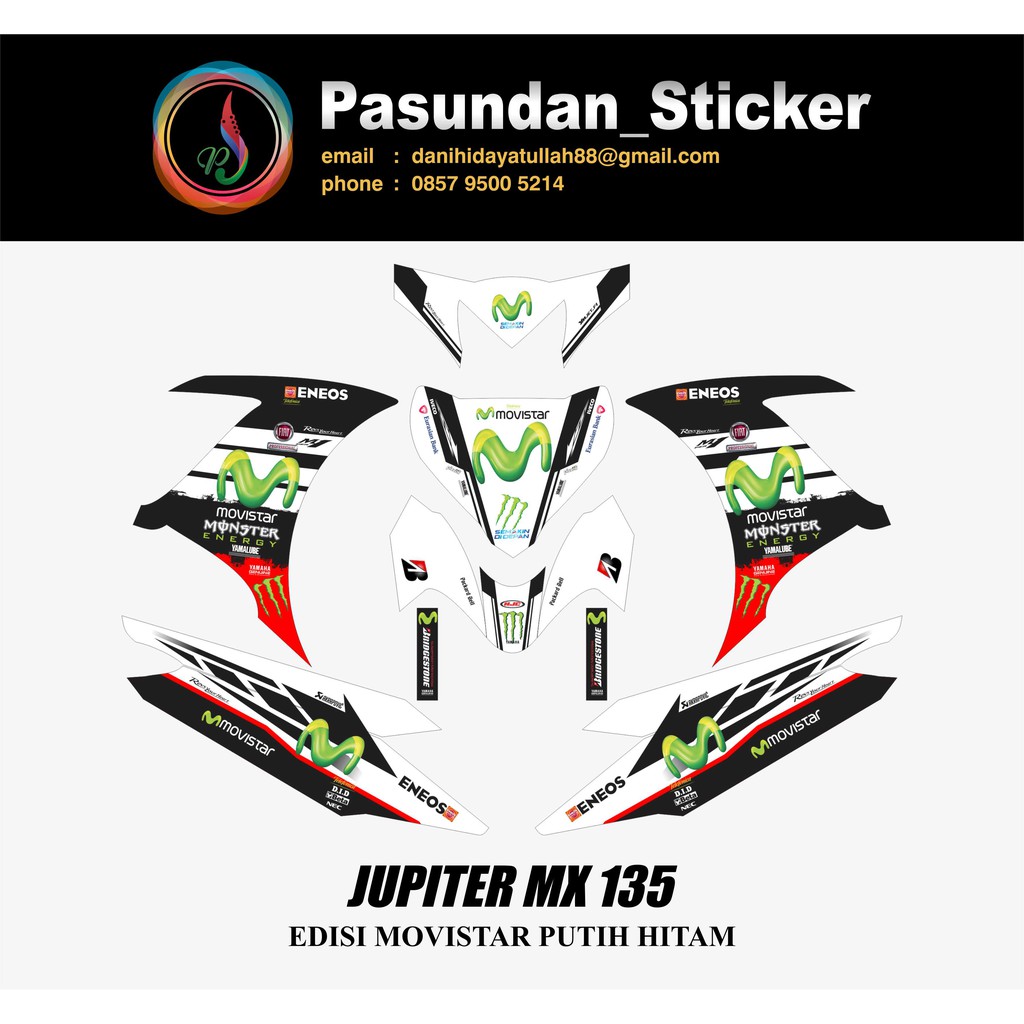 JUPITER MX 135 EDISI MOVISTAR PUTIH HITAM