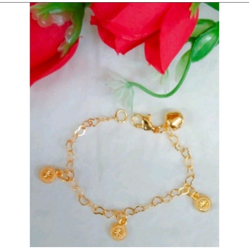 gelang Beby anak um 1-5thn titanium rosegold Anti luntur dan karat