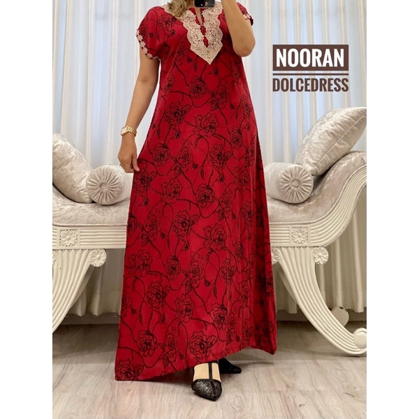 Daster Arab DOLCE NOORAN Long Dress Rayon Renda Milo import