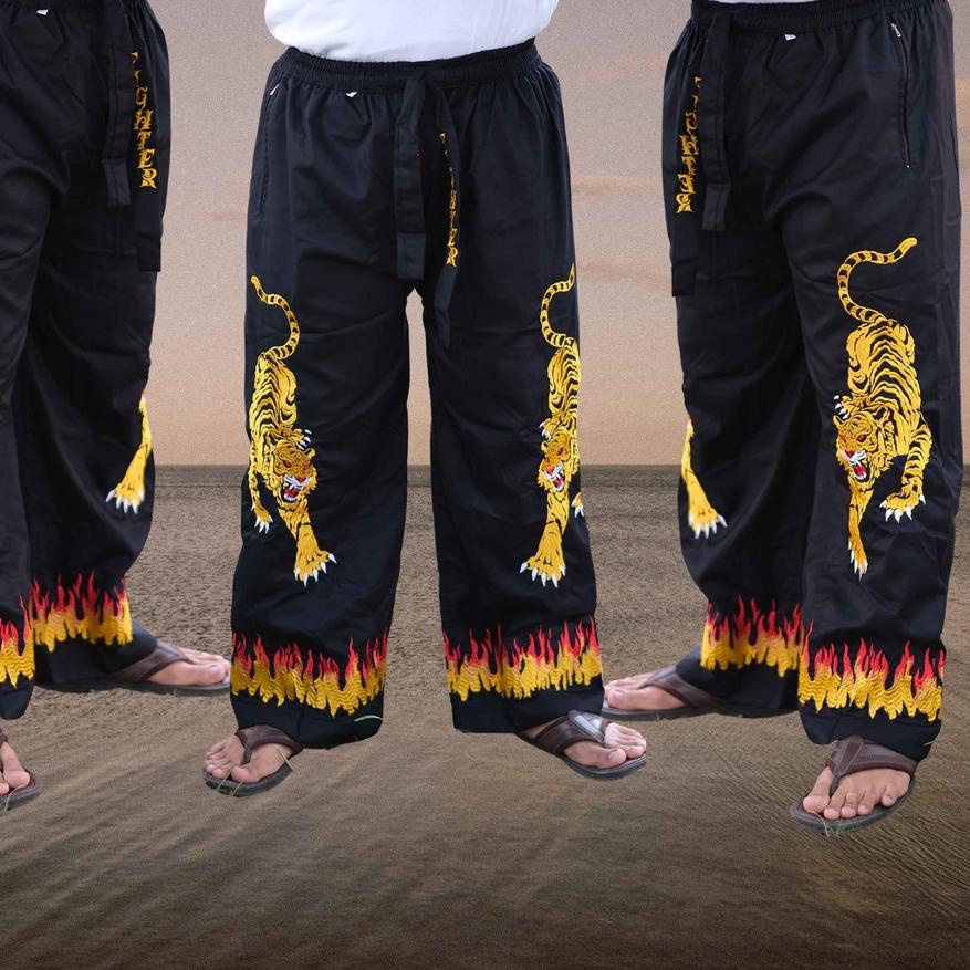 9.9✔️Celana Silat - Celana Silat Bordir - Celana Silat Hitam - Bordir Harimau - Celana Panjang Bordi