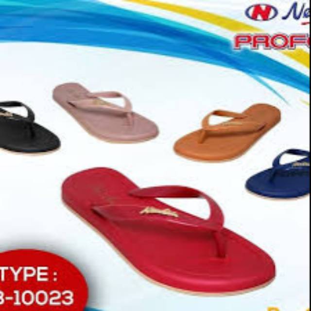 Sandal Jepit Wanita motif polos gilap New Era LB 10023