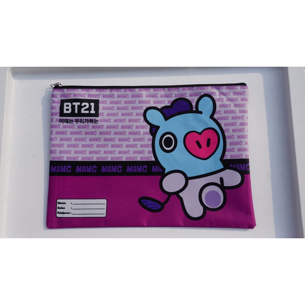 MAP KANVAS PREMIUM FILE HOLDER UKURAN KERTAS A4 KARAKTER BTS BT21 LUCU KPOP KOREA BANGTAN BOYS ARMY