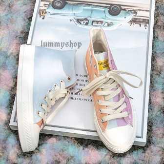 Sepatu Sneakers Kanvas Wanita Import Berubah Warna Sinar Matahari UV Light Putih 224 onlinemall-5