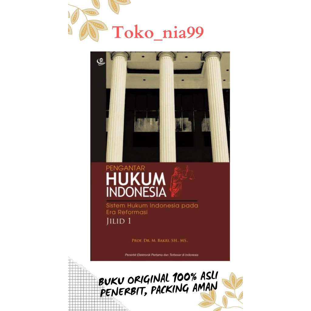 Jual Buku Ajar Pengantar Hukum Indonesia (Sistem Hukum Indonesia Pada ...