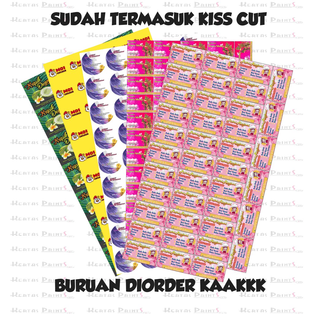 

Cetak Stiker Label Makanan dan Minuman A3+ Murah Anti Air