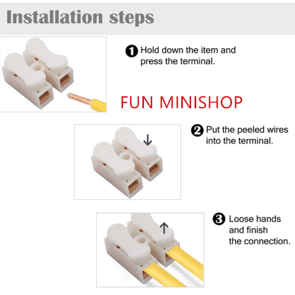 Terminal konektor sambung kabel Quick connect CH2/3 TERMINAL BLOCK KRUSTIN WAGO QUICK CONNECTOR