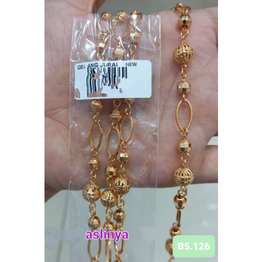 Gelang Tangan Wanita Titanium Anti Karat Lapis Emas523579ME