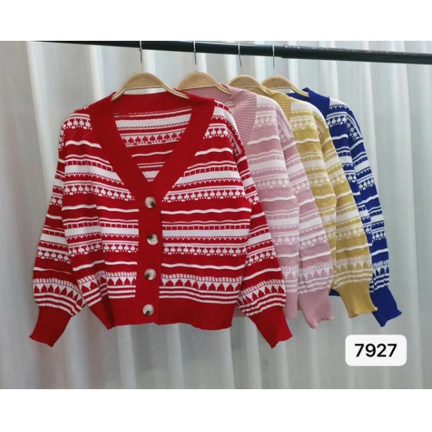 rajut SWEATER / cardigan rajut lengan panjang fashion korea style wanita 7927# IMPORT